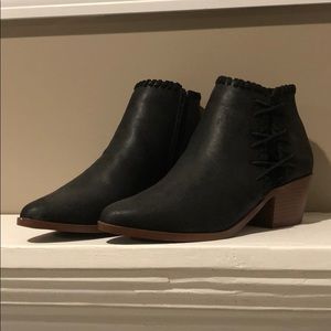 Black Braided Ankle Booties